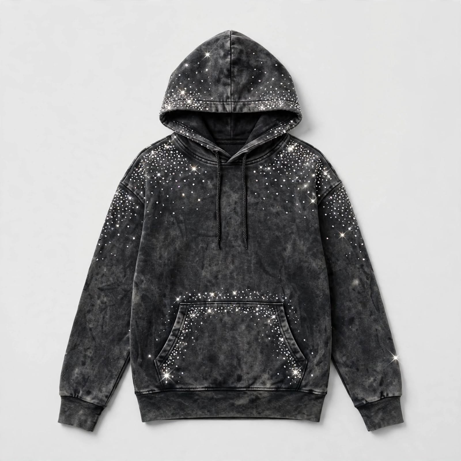 Acid Wash Rhinestone hoodie